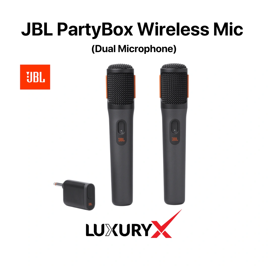 JBL PartyBox Wireless Mic Dual Set – 20H Battery, Low Latency, Pro Sound UK