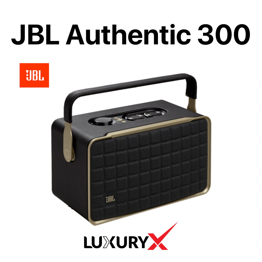 JBL Authentic 300 – Retro-Style Wireless Smart Speaker with Wi-Fi, Bluetooth & 100W Output UK