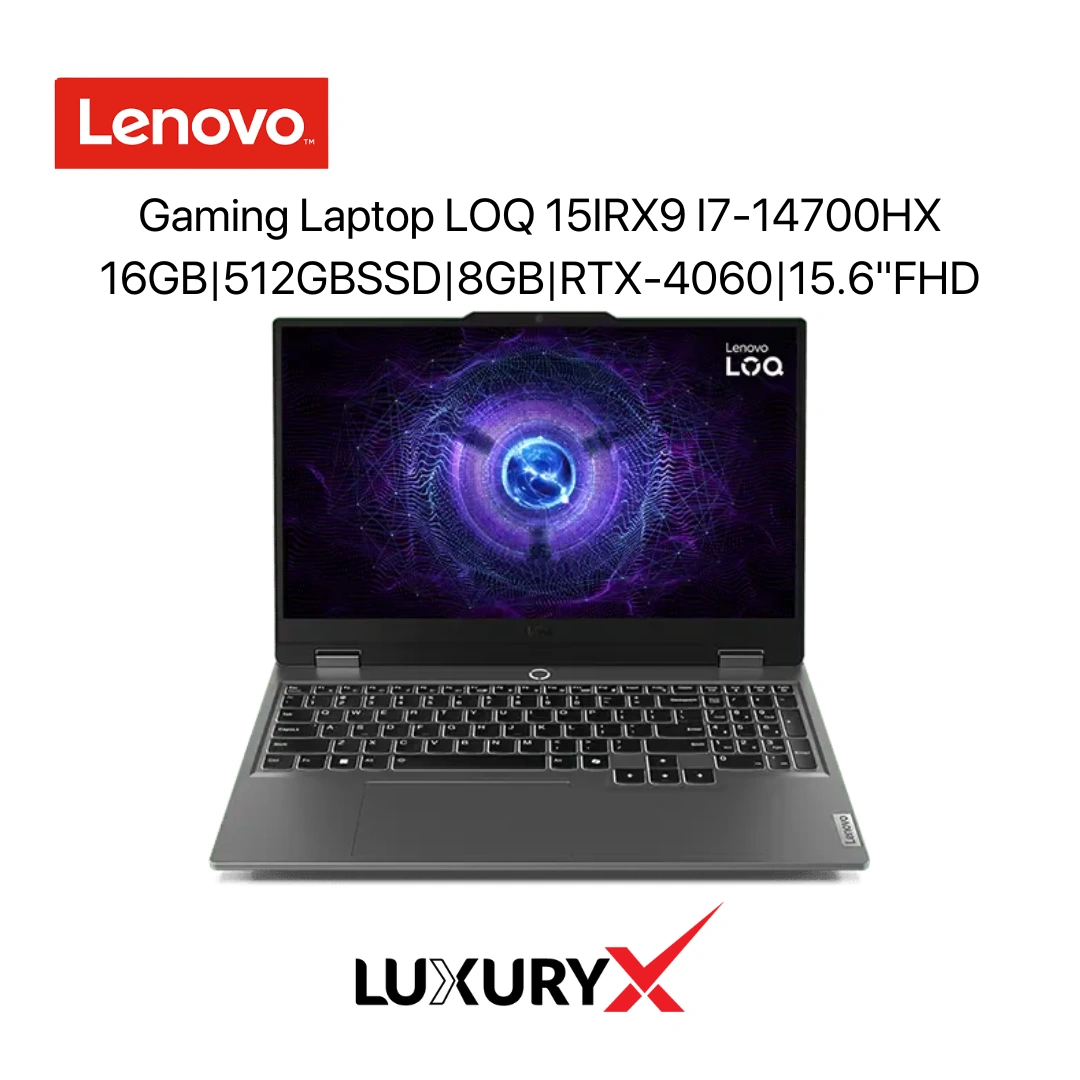 Lenovo LOQ 15IRX9 Gaming Laptop | Intel i7-14700HX | RTX 4060 8GB | 16GB RAM | 512GB SSD